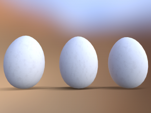 White Chicken Egg Model 3D