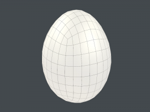 White Chicken Egg Model 3D
