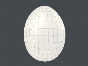 White Chicken Egg Model 3D