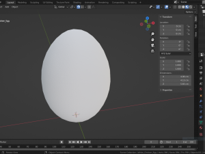 White Chicken Egg Model 3D