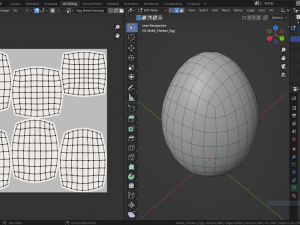 White Chicken Egg Model 3D
