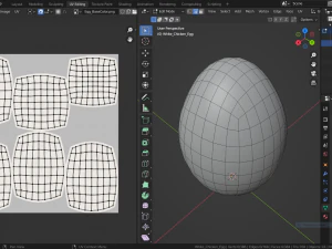 White Chicken Egg 3D Model