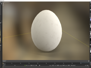 White Chicken Egg Model 3D