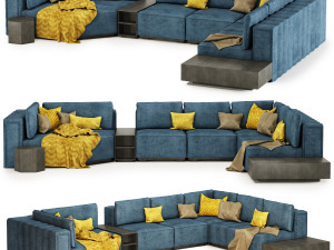 Sofa L shape large size 001 3D Model