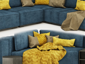 Sofa L shape large size 001 3D Model