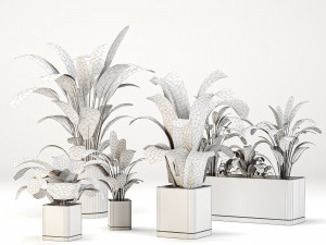 Indoor-plants-in-Concrete-Damaged-002 3D मॉडल