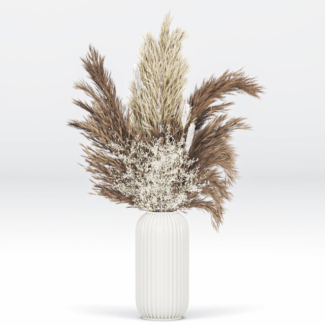 Pampas-grass-decor-01 3Dモデル .c4d .max .obj .3ds .fbx .stl .blend 