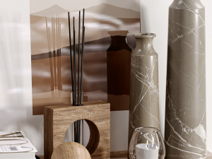Set decorative 002 3D 모델