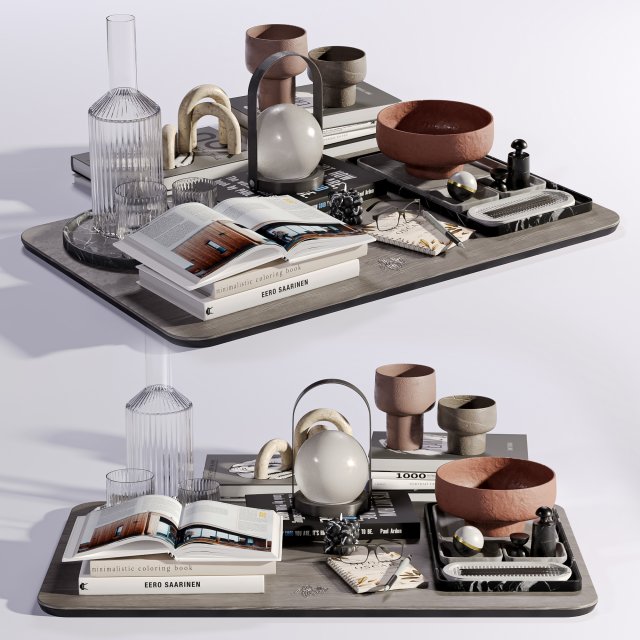 Set decorative 001 3D-Modell .c4d .max .obj .3ds .fbx .stl .blend 