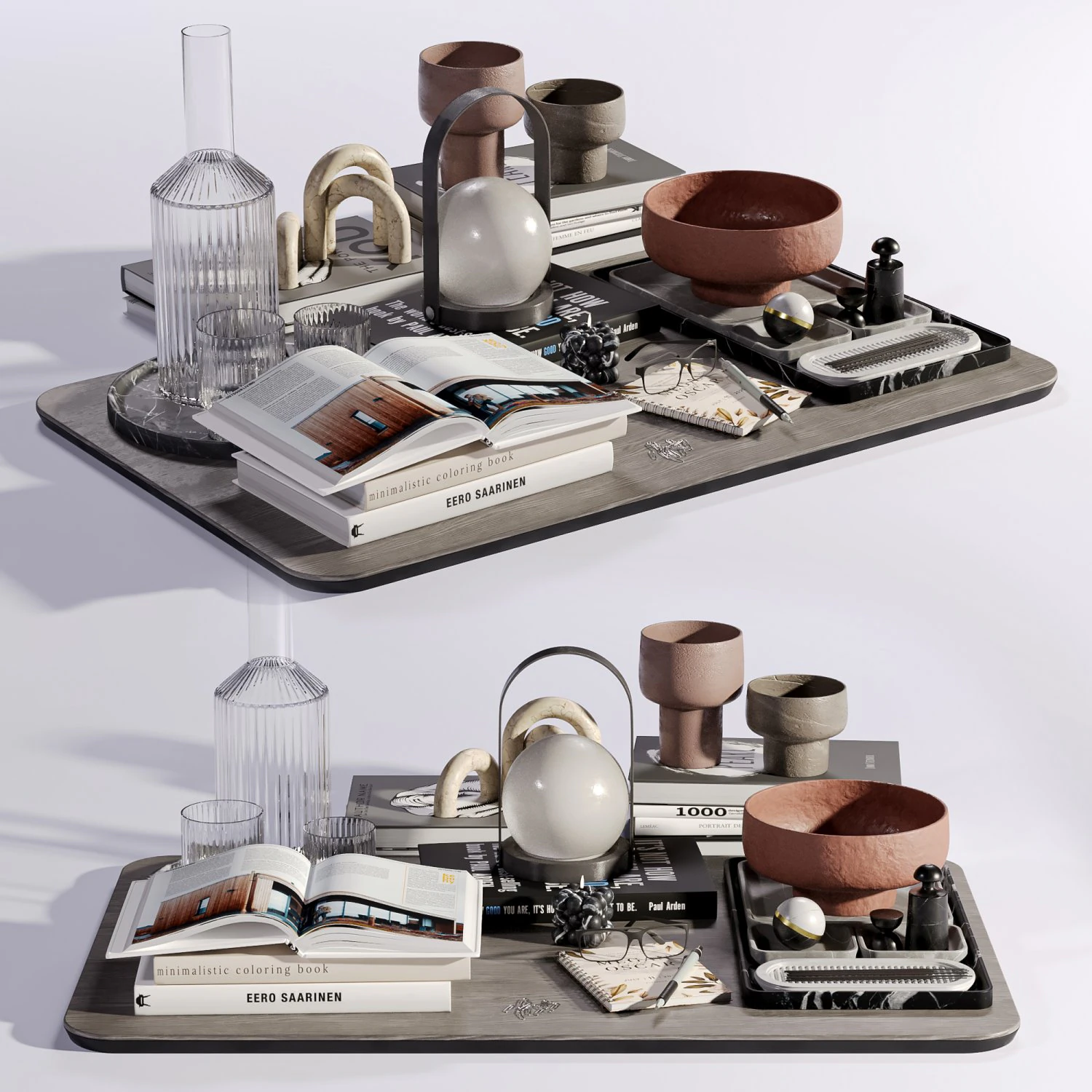 Set decorative 001 3D Model .c4d .max .obj .3ds .fbx .stl .blend 
