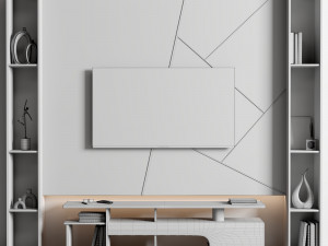 TV wall 001 3D Модель