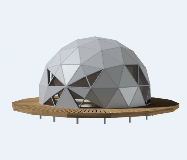 Geodesic home 6M Modèle 3D .c4d .max .obj .3ds .fbx .stl .blend 