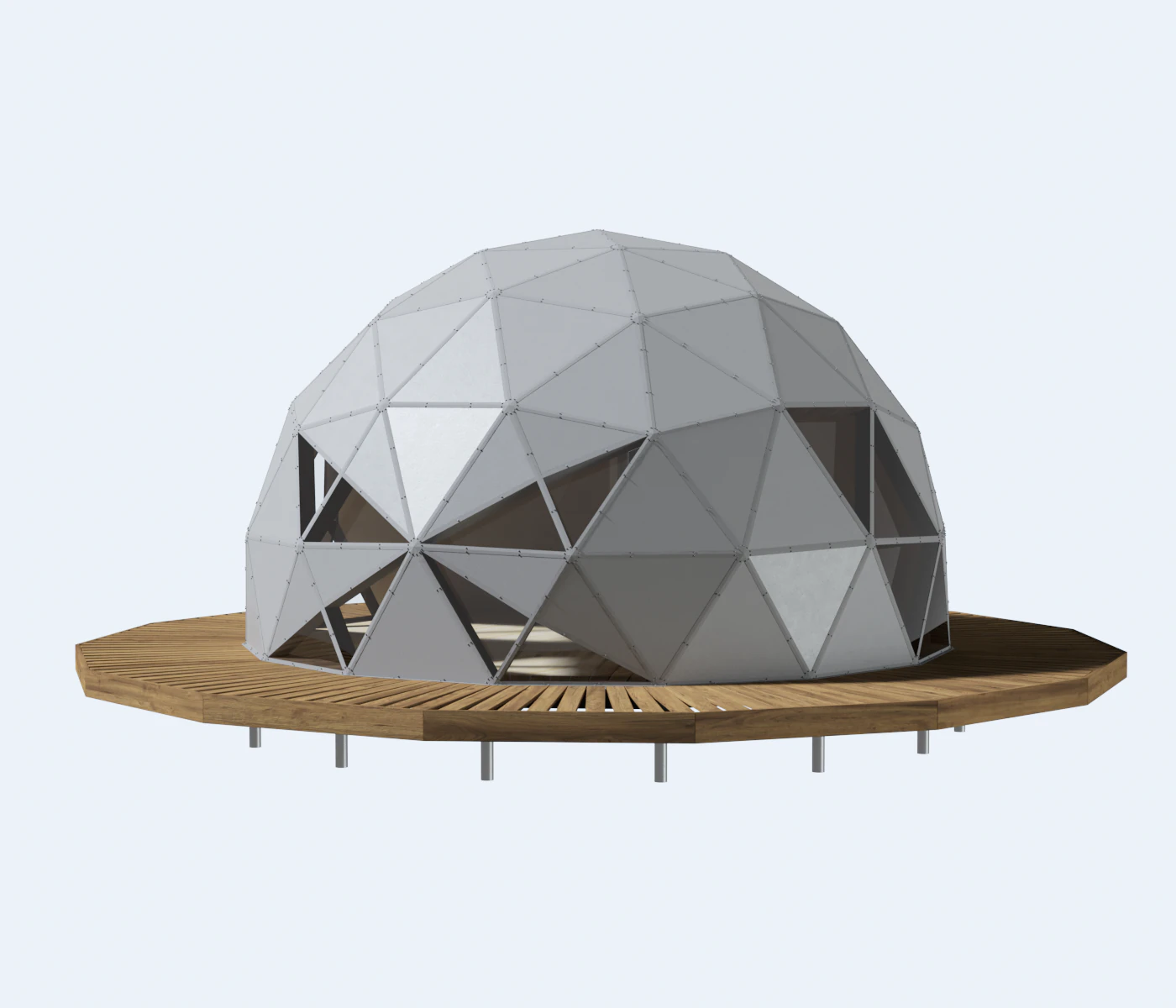 Geodesic home 6M 3D Model .c4d .max .obj .3ds .fbx .stl .blend 