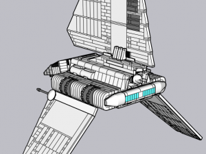 Lego Imperial Shuttle 3D Модель