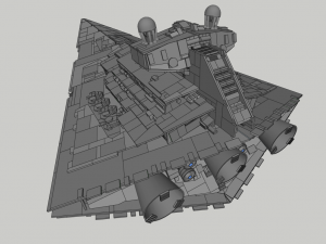 Lego Imperial Star Destroyer Model 3D