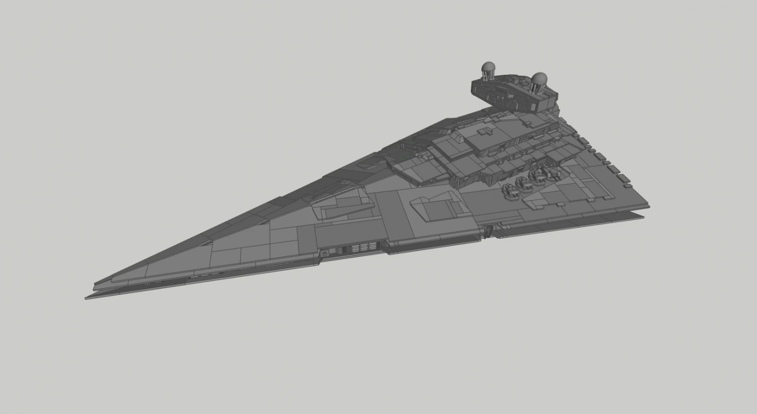 Lego Imperial Star Destroyer 3D Model .c4d .max .obj .3ds .fbx .stl .blend