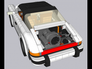 Lego Porche 911 Model 3D