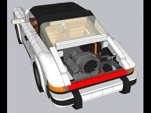 Lego Porche 911 3D Model
