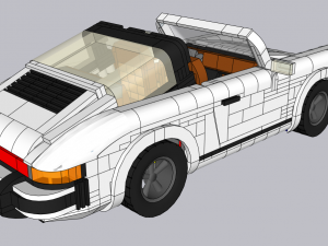 Lego Porche 911 Model 3D