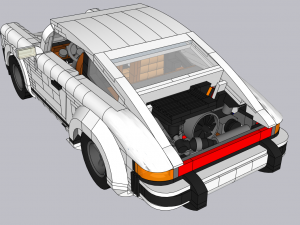 Lego Porche 911 Model 3D