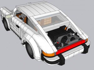 Lego Porche 911 3D Model