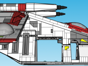 Lego Republic Gunship 3D Модель