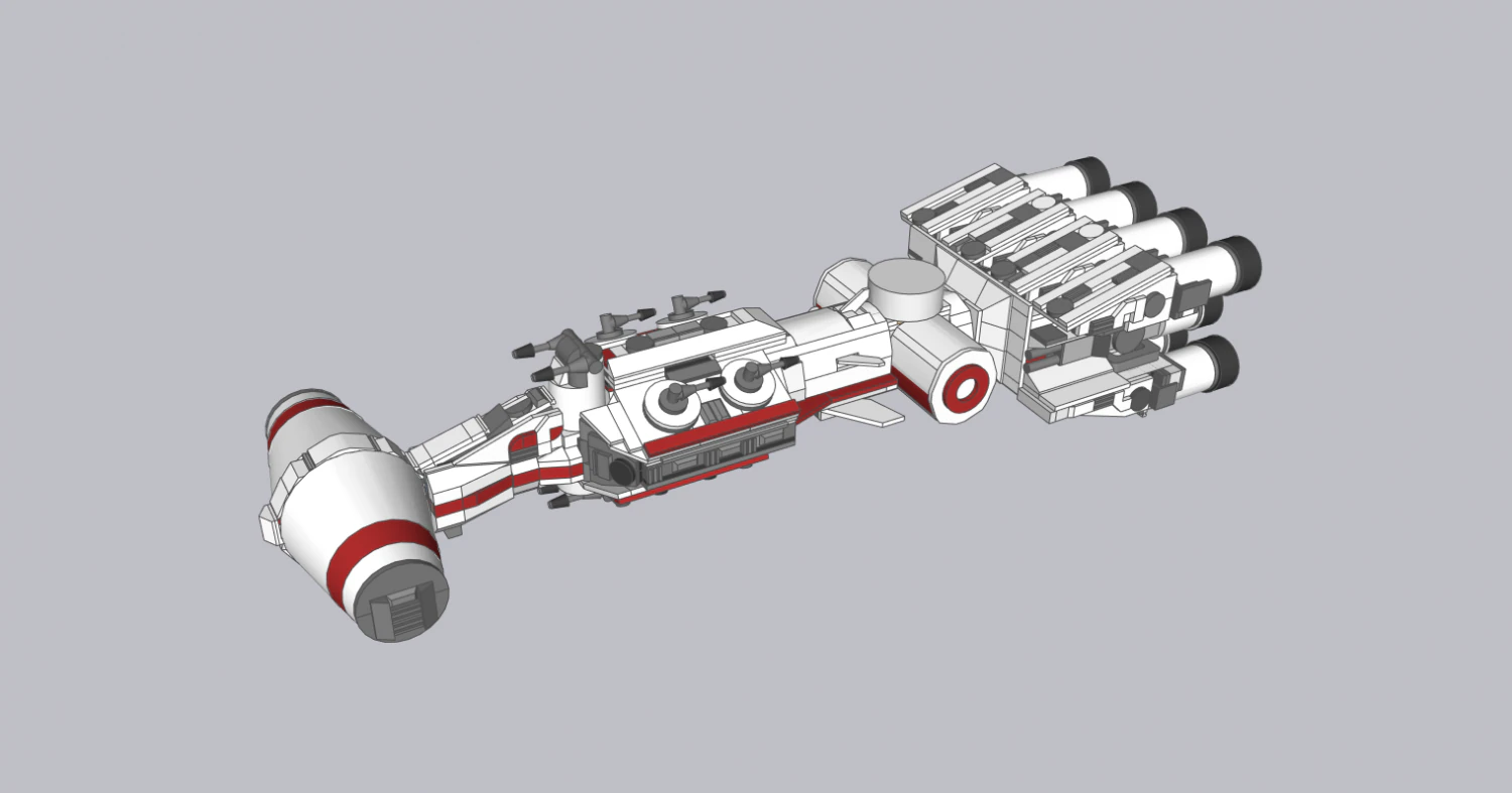 Lego Tantive IV 3D Model .c4d .max .obj .3ds .fbx .stl .blend 