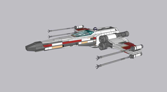 Lego X-Wing UCS 3Dモデル .c4d .max .obj .3ds .fbx .stl .blend 