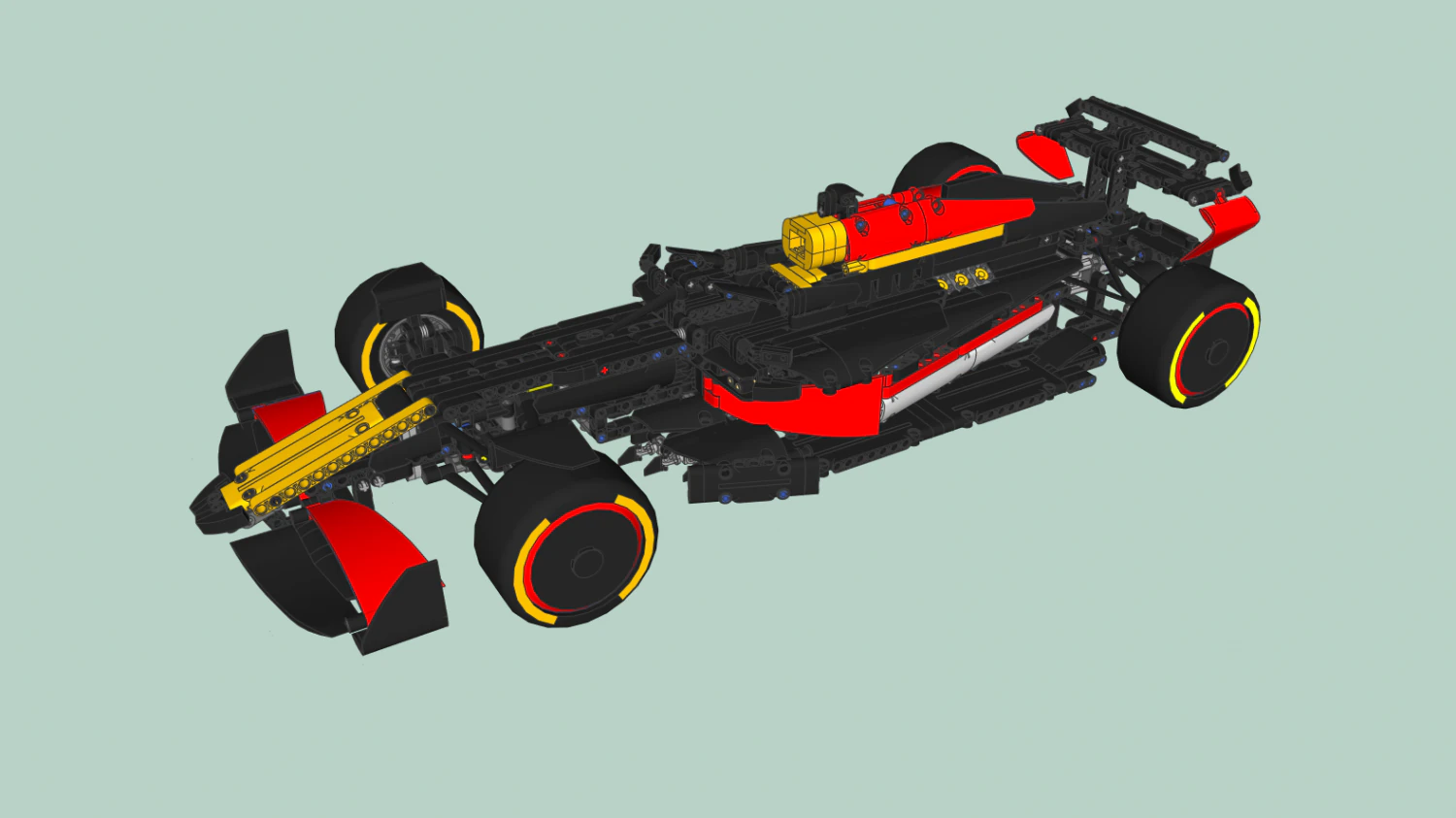 Lego F1 2022 Car 3D Model .c4d .max .obj .3ds .fbx .stl .blend