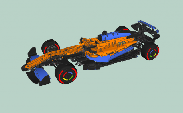 Lego F1 2022 McLaren 3D Model .c4d .max .obj .3ds .fbx .stl .blend 
