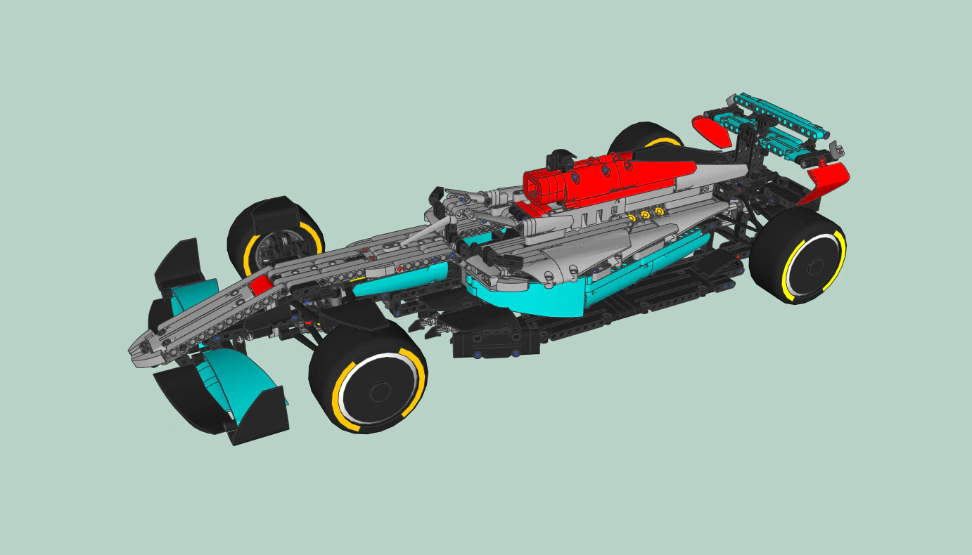 Lego F1 2022 Mercedes 3D Model .c4d .max .obj .3ds .fbx .stl .blend