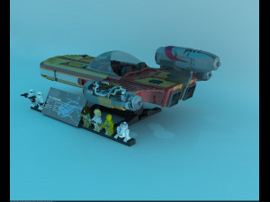 Lego Luke Speeder UCS Model 3D