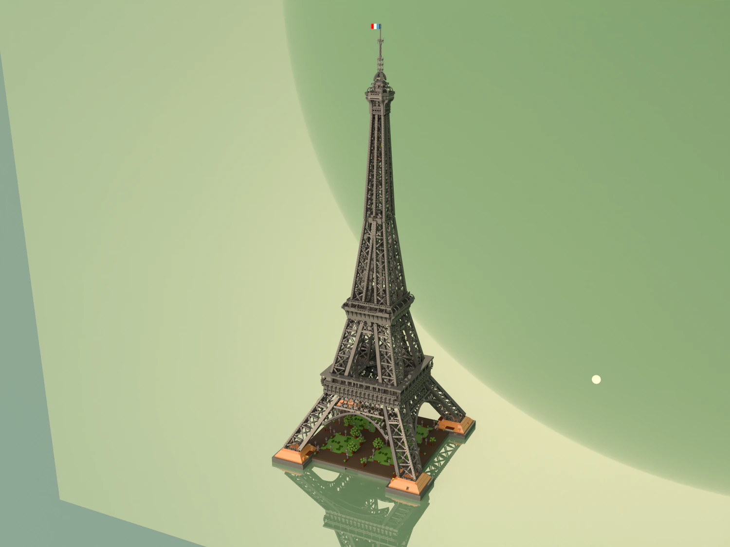 Lego Eiffel Tower 3D Model .c4d .max .obj .3ds .fbx .stl .blend 