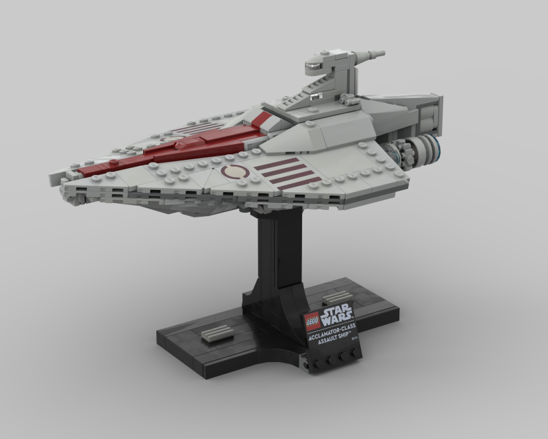 Lego Star Wars Acclamator 75404 3D Model .c4d .max .obj .3ds .fbx .stl .blend 