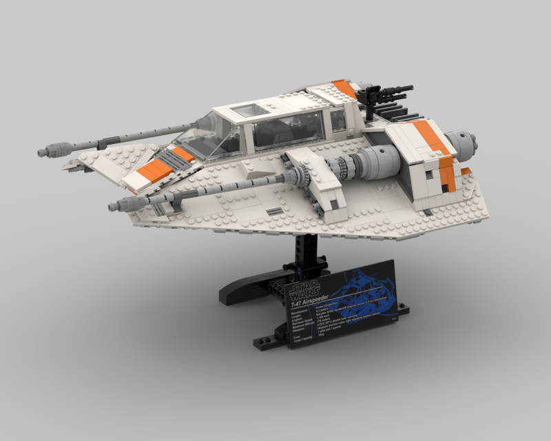 Lego Star Wars Snowspeeder 75144 3D Model .c4d .max .obj .3ds .fbx .stl .blend 