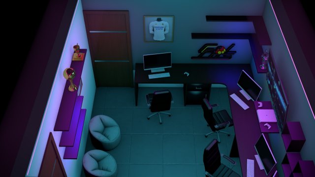 Gamer Room 3Dモデル .c4d .max .obj .3ds .fbx .stl .blend 