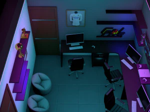 Sala de Jogador Modelo 3D