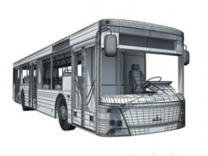 Maz 203 bus 3D Model