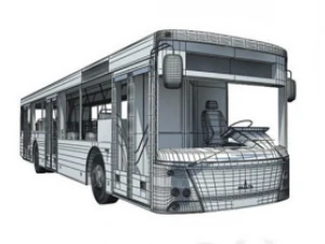 Maz 203 bus 3D Model