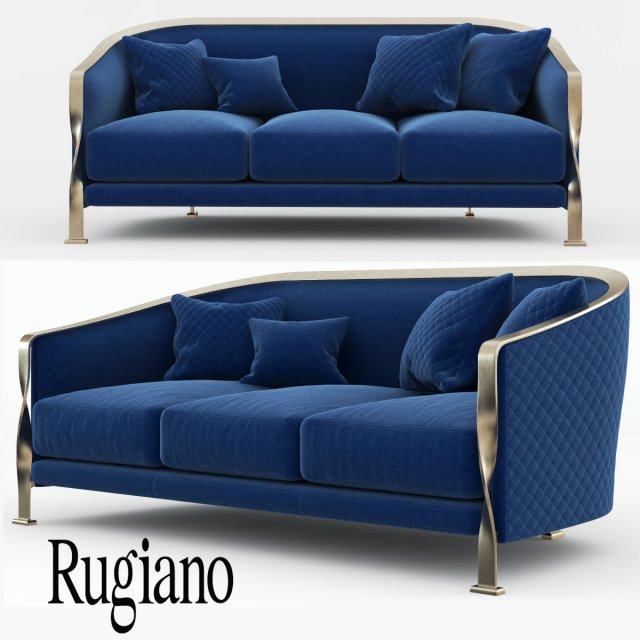 Rugiano Paris sofa 3D Model .c4d .max .obj .3ds .fbx .stl .blend 
