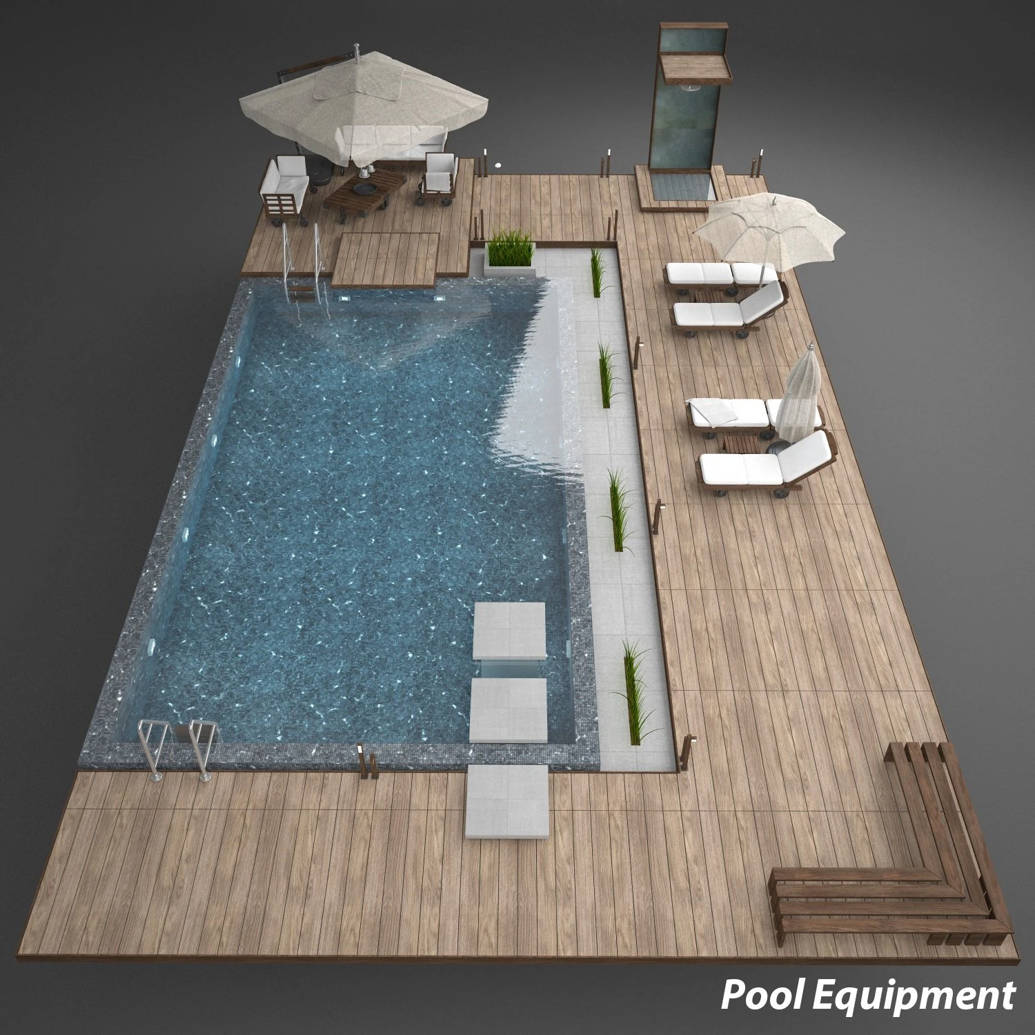 Pool equipment 3D Model .c4d .max .obj .3ds .fbx .stl .blend