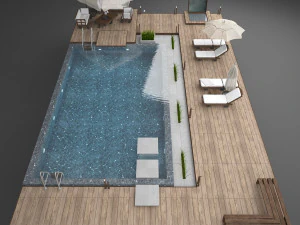 수영장 장비 3D 모델