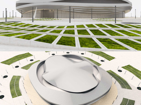 SPORTARENAIKA 3D Modell