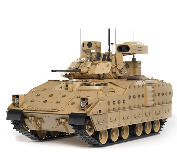 BMP Bradley M2A3 2005 3D 模型 .c4d .max .obj .3ds .fbx .stl .blend 