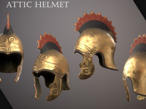 Attic Helmet 3D Model