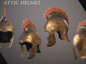 Attic Helmet 3D Model