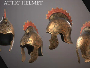 Attic Helmet 3D Model