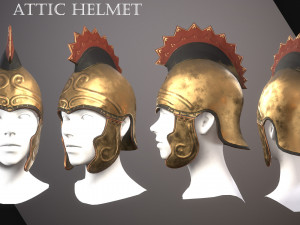 Attic Helmet 3D Model