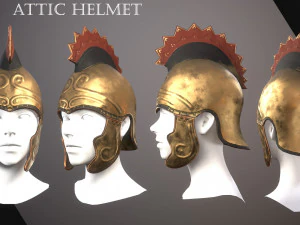 Attic Helmet 3D Model