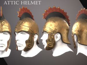 Attic Helmet 3D Model